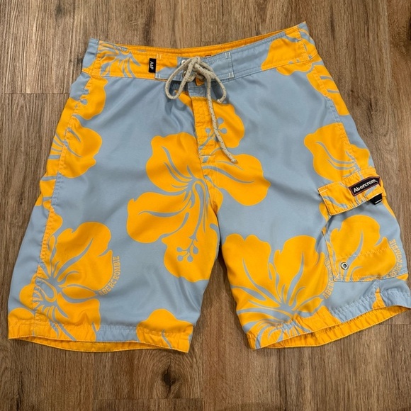 Abercrombie & Fitch Other - VTG Y2K Abercrombie Fitch Swim Trunks Reversible Floral Preppy Beach Surf Sz 36